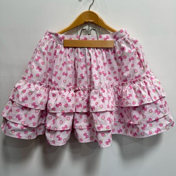Hot Topic Strawberry & Bows Petticoat Tier Skirt Medium Sweet Society - Picture 2 of 9